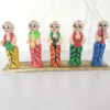 Wooden Pandit Band Set Showpiece